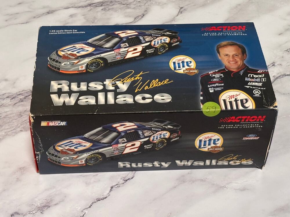1:24 2001 Rusty Wallace Miller/Harley Davidson Action NASCAR Racing Diecast Car